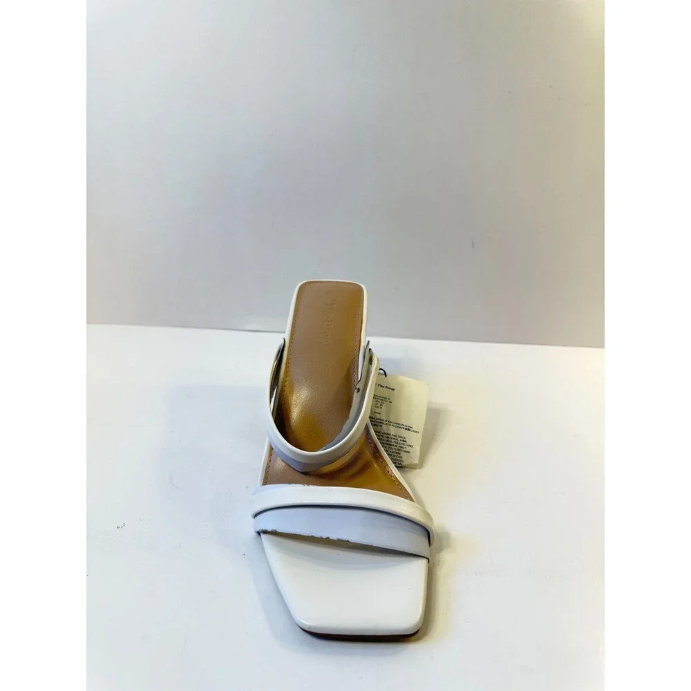 The Drop Womens Heels White Leather US 8